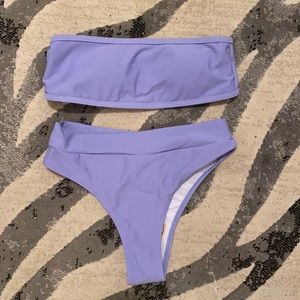 NWT Periwinkle Strapless High Waisted Bikini